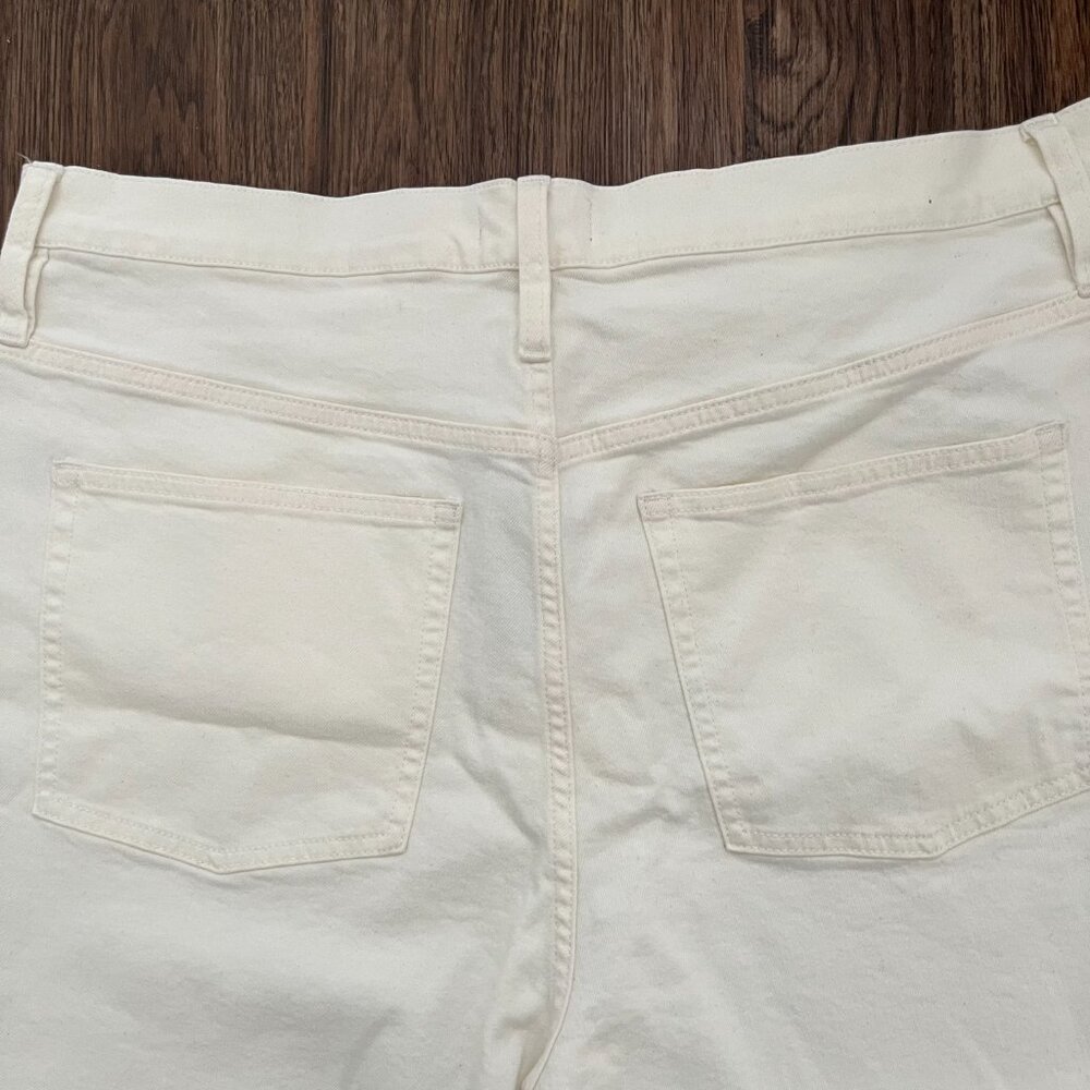 J.Crew Ivory High Rise Button Fly Denim Shorts 33 - Picture 9 of 11